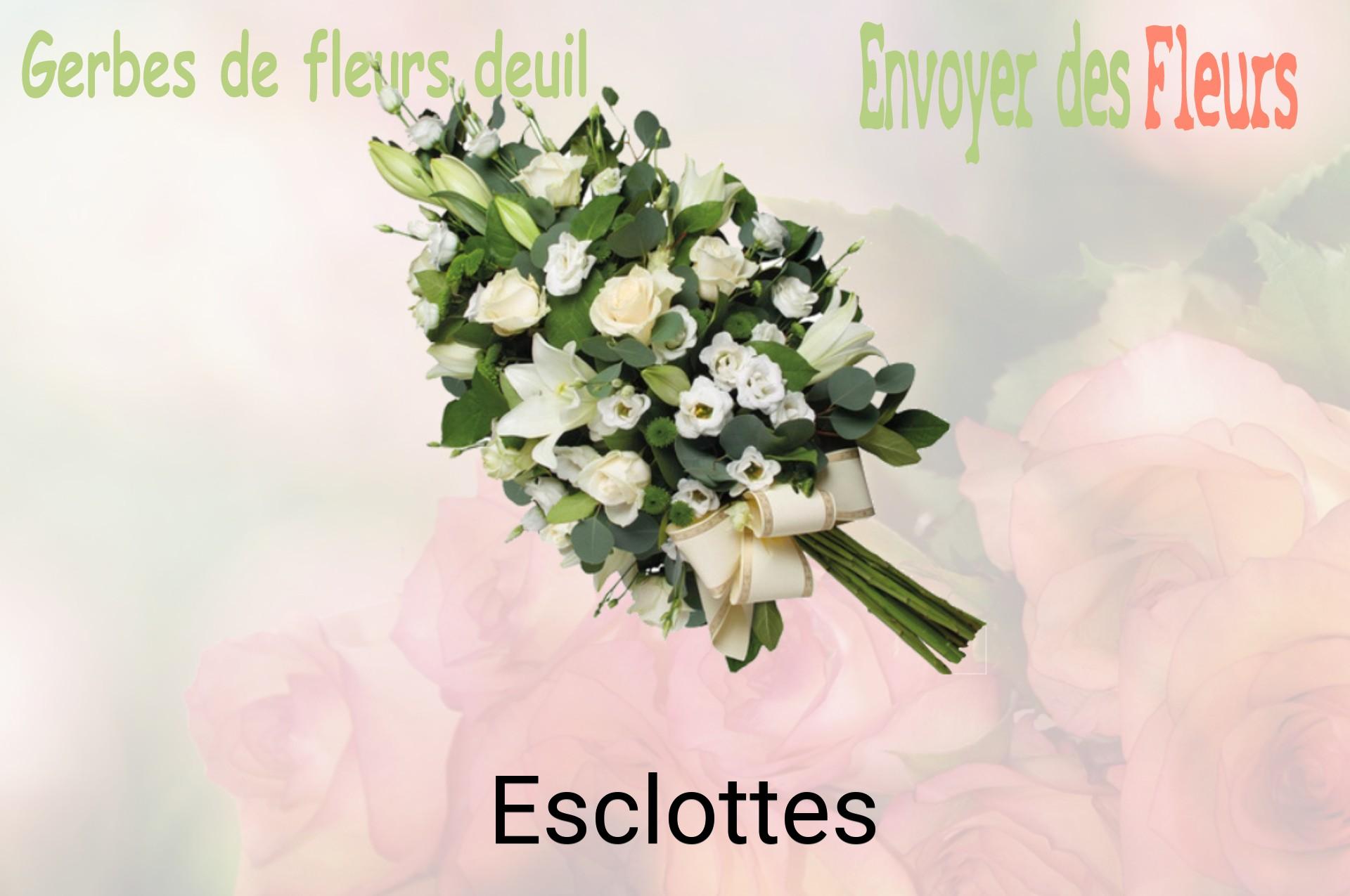 Gerbe de fleurs de deuil livrée à Esclottes